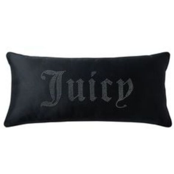 Juicy Couture Home Big Bling Pillow- Black - Picture 3 of 9